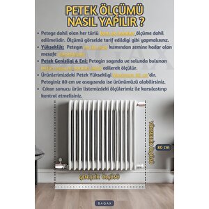 Efes Model, Beyaz  Renk, 76 Cm Petek Kaplama, Dresuar