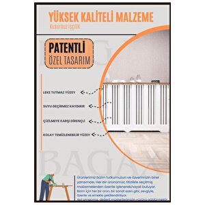 Petek Onu Dresuar Kaplama 136cm Cok Amacli Dolaplar Mobilya Kalorifer Petek Onu Kapatma