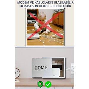 Home Yazı Desenli Modem/sigorta Saklama Kutusu, 40cm X 33cm