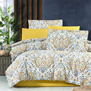 Saten Deluxe Rishi Çift Kişilik Nevresim Takımı