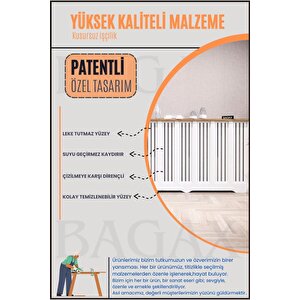 Petek Önü Dresuar Kaplama 116cm Çok Amaçlı Dolaplar Mobilya Kalorifer Petek Önü Kapatma Dekorasyon