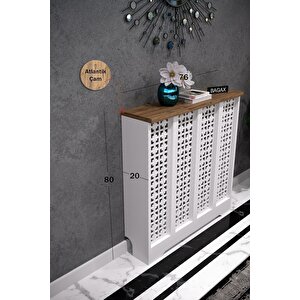 Truva Model,beyaz Üstü Çam Renk, 76 Cm Petek Kaplama, Dresuar