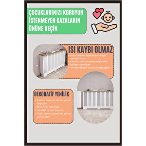 Truva Model, Beyaz Üstü Çam Renk, 116 Cm Petek Kaplama, Dresuar