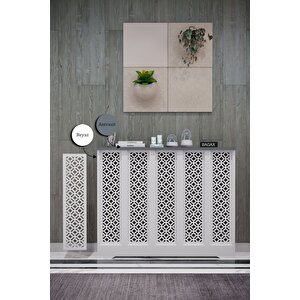 Pera Model, Beyaz Üstü Antrasit Renk, 96 Cm Petek Kaplama, Dresuar