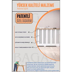 Ayasofya Model, Beyaz Üstü Çam Renk, 76 Cm Petek Kaplama, Dresuar