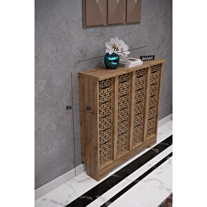 Karatay Model, Çam Renk, 76 Cm Petek Kaplama, Dresuar