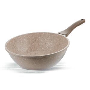 Wok Tava Vizon 28 Cm Döküm Granit