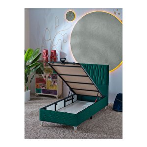 Almula 90x190 Tek Kişilik (baza+başlık) 2 Li Set (yeşil)