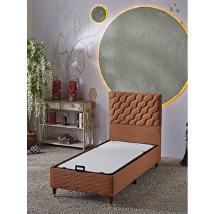 Simge 90x190 Tek Kişilik (baza+başlık+yatak) 3 Lü Set (kiremit)