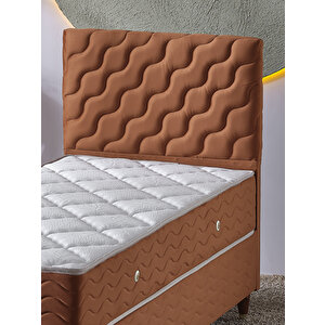 Simge 90x190 Tek Kişilik (baza+başlık+yatak) 3 Lü Set (kiremit)