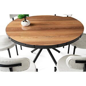 Bade Mdf Oval Highgloss Açılır Mutfak Masası 73x120