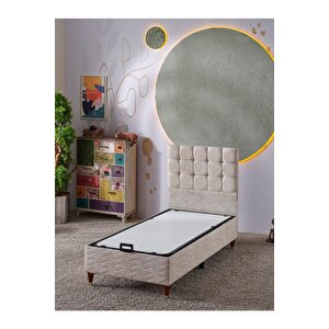 Bengü 90x190 Tek Kişilik (baza Başlik) 2 Li Set (jeryy Krem)