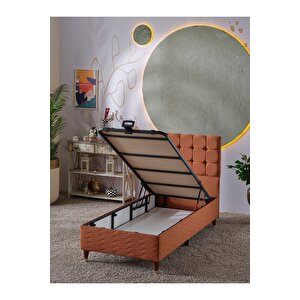 Bengü 90x190 Tek Kişilik (baza+başlık) 2 Li Set (babyface Kiremit)
