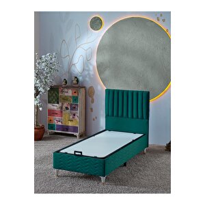 Ezgi 90x190 Tek Kişilik (baza+başlık) 2 Li Set (yeşil)
