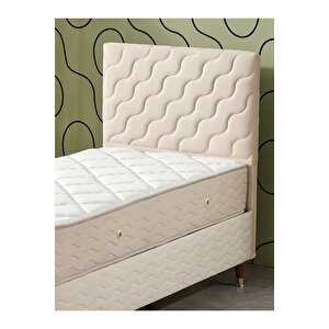 Simge 90x190 Tek Kişilik (baza+başlık+yatak) 3 Lü Set (babyface Krem)