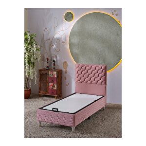 Simge 90x190 Tek Kişilik (baza+başlık) 2 Li Set (pembe)