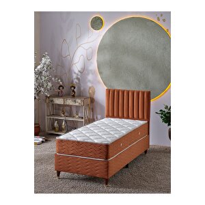 Ezgi 90x190 Tek Kişilik (baza+başlık+yatak) 3 Lü Set (babyface Kiremit)