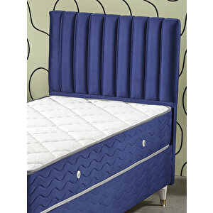 Ezgi 90x190 Tek Kişilik (baza+başlık+yatak) 3 Lü Set (babyface Lacivert)