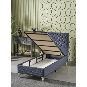 Simge 90x190 Tek Kişilik (baza+başlık) 2 Li Set (babyface İndigo)