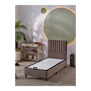 Ezgi 90x190 Tek Kişilik (baza Başlik Yatak) 3 Lü Set (babyface Kahve)