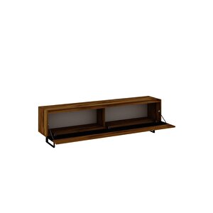 Sign Kapaklı Tv Ünitesi, Tv Sehpası - Metal Ayak - Siyah/kilim