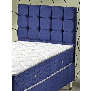 Bengü 90x190 Tek Kişilik (baza+başlık+yatak) 3 Lü Set (lacivert)