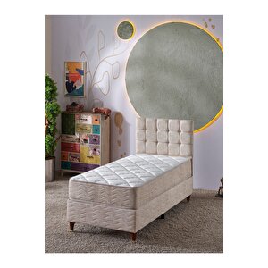 Bengü 90x190 Tek Kişilik (baza+başlık+yatak) 3 Lü Set (jeryykrem)