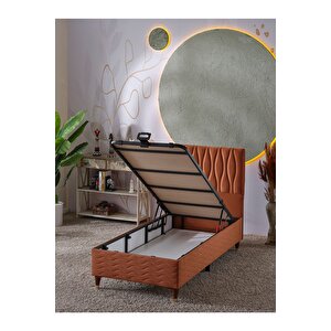 Almula 90x190 Tek Kişilik (baza+başlık) 2 Li Set (kiremit)