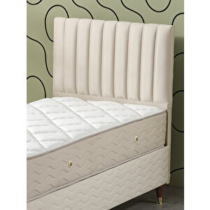 Ezgi 90x190 Tek Kişilik (baza+başlık+yatak) 3 Lü Set (babyface Krem)