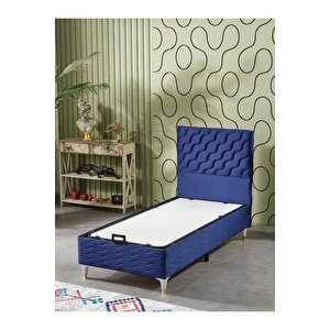Simge 90x190 Tek Kişilik (baza+başlık) 2 Li Set (babyface Lacivert)