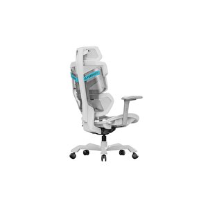 Adore Gaming Ace Ultra Ergonomik Oyuncu Ve Yönetici Koltuğu-beyaz-gri 70x117-127x70 Cm (gxyxd)