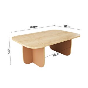 Bimossa Beca O4830 Orta Sehpa 100 Cm Safir Üst - Tarçın