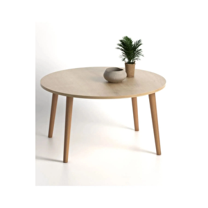 75cm Yuvarlak Orta Sehpa Meşe Rivoli