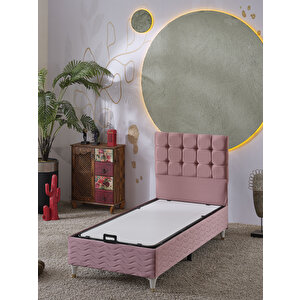Bengü 90x190 Tek Kişilik (BAZA BAŞLIK) 2 Li Set BabyFace Pembe