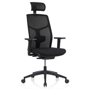 Bürosit M40 Başlıklı Siyah Gövde Çalışma Koltuğu (kumaş)