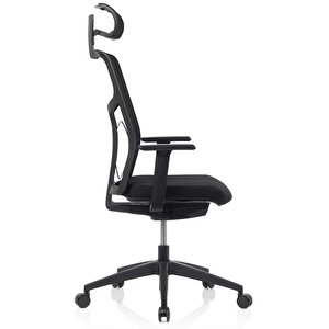 Bürosit M40 Başlıklı Siyah Gövde Çalışma Koltuğu (kumaş)
