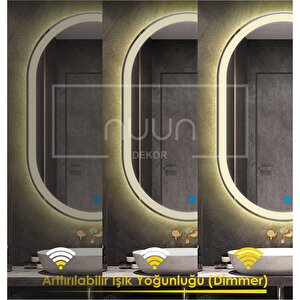 Oval Gün IşığıLedli̇ Ayna Dokunmati̇k (di̇mmer Özelli̇kli̇) 90x60 cm
