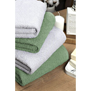 4 Lü Banyo Havlusu Takımı Soft Büyük Havlulu Pamuklu Havlu Seti 90x150 Cm Beyaz