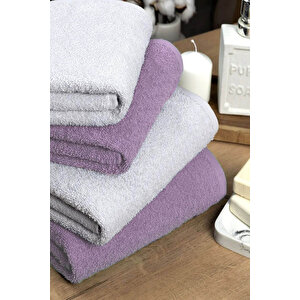 4 Lü Banyo Havlusu Takımı Soft Büyük Havlulu Pamuklu Havlu Seti 90x150 Cm Beyaz