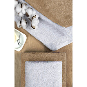 4 Lü Banyo Havlusu Takımı Soft Büyük Havlulu Pamuklu Havlu Seti 90x150 Cm Beyaz