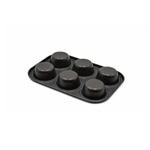 6'lı Muffin Kalıbı Gri