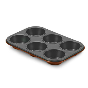 Granit 6'lı Muffin Kalıbı Turuncu