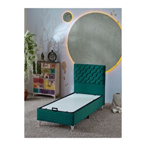 Simge 90x190 Tek Kişilik (baza+başlık+yatak) 3lü Set(yeşil)