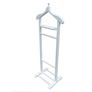 Dilsiz Uşak 13762 Ahşap Tek Tepe  Beyaz Lake Askılık Ahşap Kayın Ağaç El Yapım