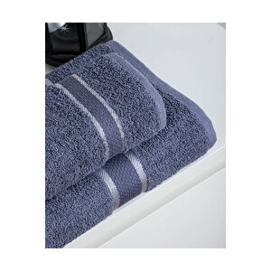 %100 Pamuk 2 Parça Kadın/erkek Banyo Duş Hamam Havlu Seti 90x150 Cm Antrasit