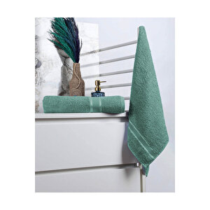 %100 Pamuk 2 Parça Kadın/erkek Banyo Duş Hamam Havlu Seti 90x150 Cm Koyu Yeşil