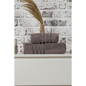 Banyo Havlu Takımı Soft Pamuklu Maria Grace Antrasit