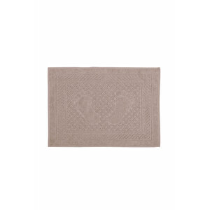 Ayak İzli Banyo Havlusu % 100 Pamuk Yumuşak Ayak Havlusu 50x70 Cm Kahve