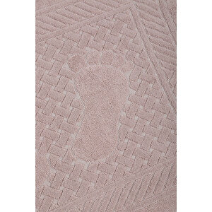 Ayak İzli Banyo Havlusu % 100 Pamuk Yumuşak Ayak Havlusu 50x70 Cm Kahve