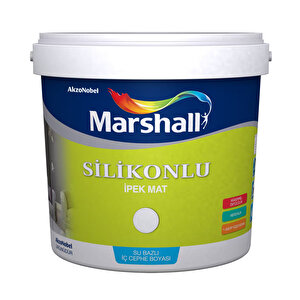 Marshall | Silikonlu İpek Mat, Su Bazlı İç Cephe Boyası  Kum Beji, 7.5 L - 10 Kg